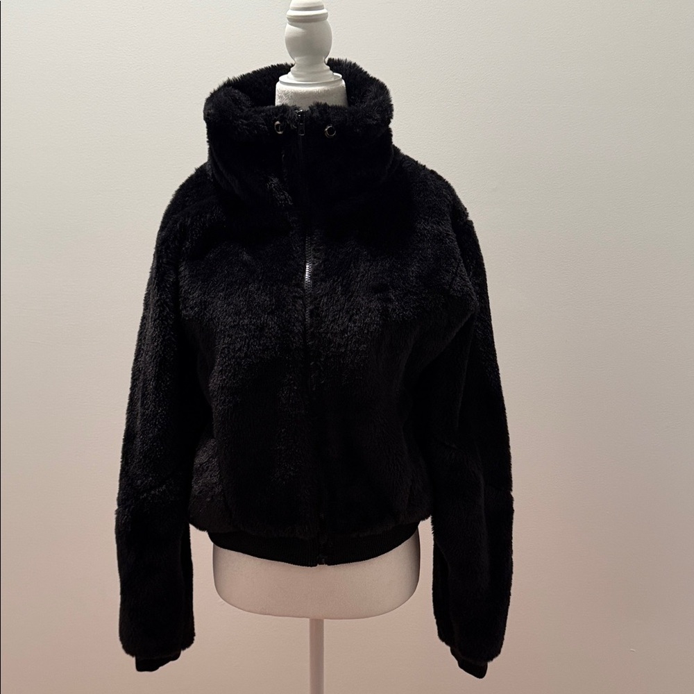 ALTAR’d state Women's Black Faux Fur Jacket size Xs